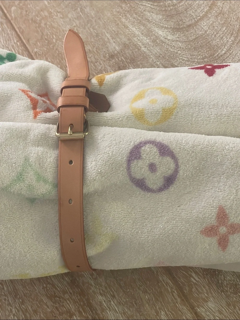 LOUIS VUITTON Vintage Murikami Multicolor Beach Towel